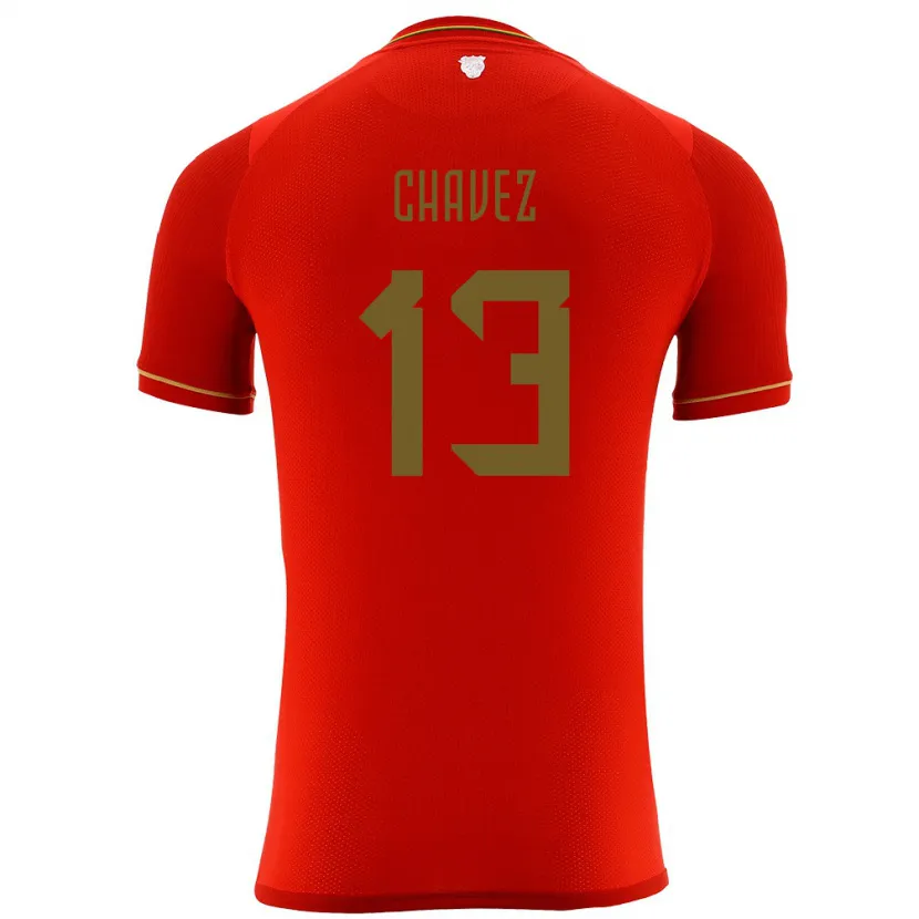 Danxen Män Bolivia Lucas Chávez #13 Röd Bortatröja Matchtröjor 24-26 Tröjor T-Tröja