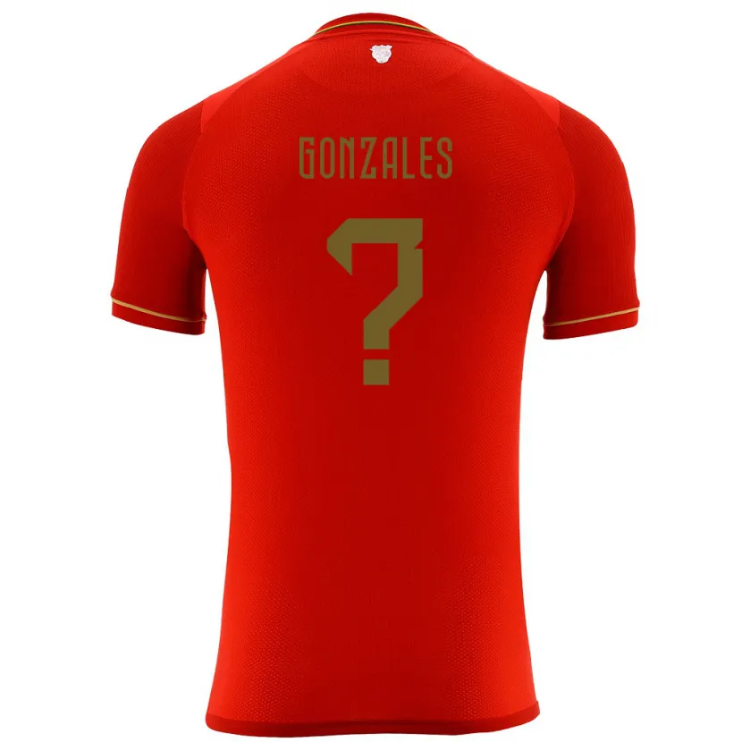 Danxen Män Bolivia Franz Gonzales #0 Röd Bortatröja Matchtröjor 24-26 Tröjor T-Tröja