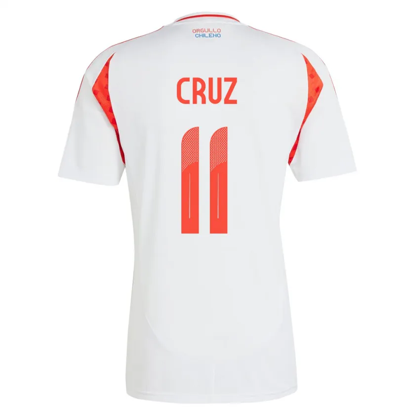 Danxen Män Chile Joan Cruz #11 Vit Bortatröja Matchtröjor 24-26 Tröjor T-Tröja