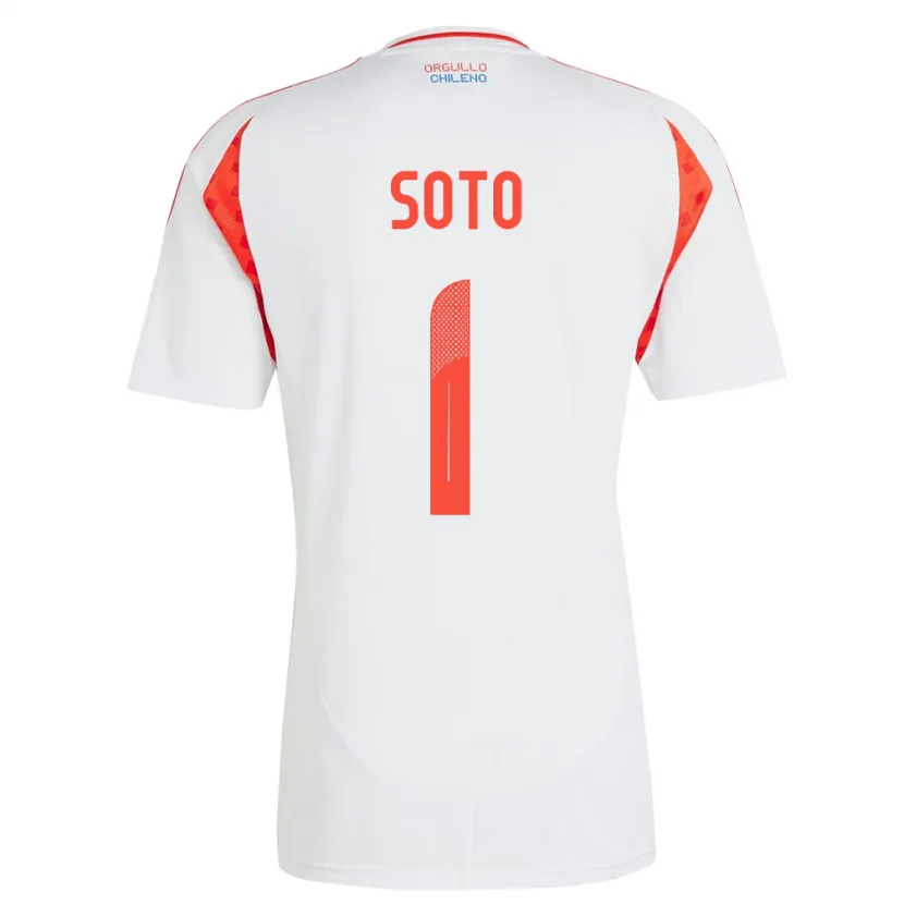 Danxen Män Chile Fernando Soto #1 Vit Bortatröja Matchtröjor 24-26 Tröjor T-Tröja