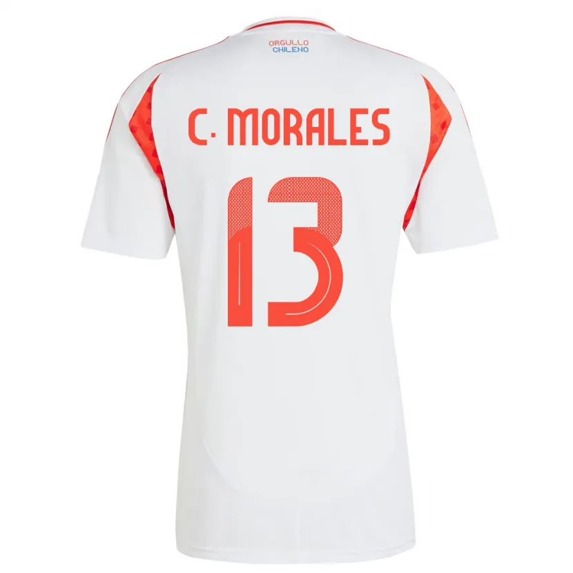 Danxen Män Chile Cristián Morales #13 Vit Bortatröja Matchtröjor 24-26 Tröjor T-Tröja