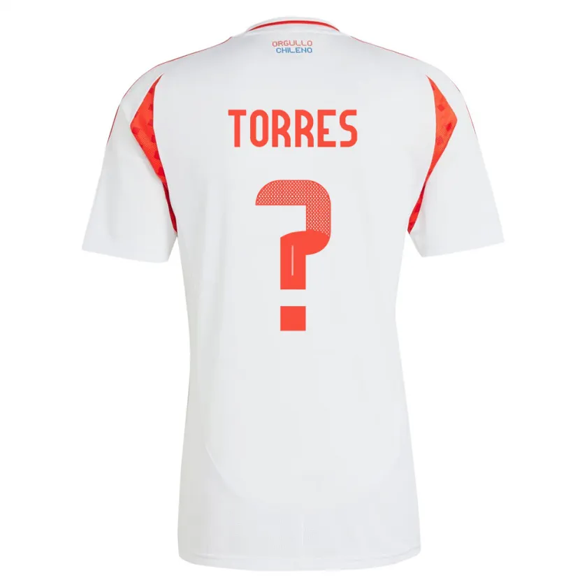 Danxen Män Chile Bruno Torres #0 Vit Bortatröja Matchtröjor 24-26 Tröjor T-Tröja