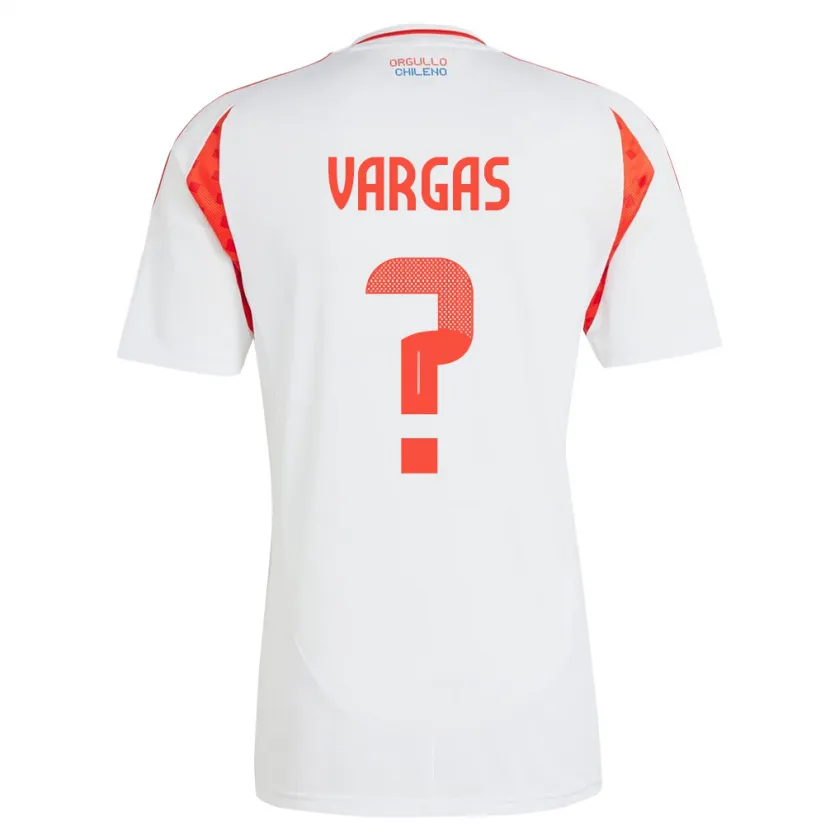 Danxen Män Chile Vicente Vargas #0 Vit Bortatröja Matchtröjor 24-26 Tröjor T-Tröja