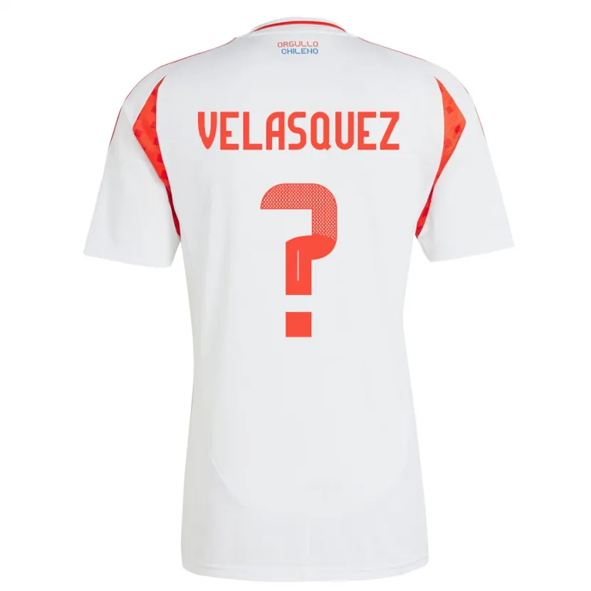 Danxen Män Chile Milovan Velásquez #0 Vit Bortatröja Matchtröjor 24-26 Tröjor T-Tröja