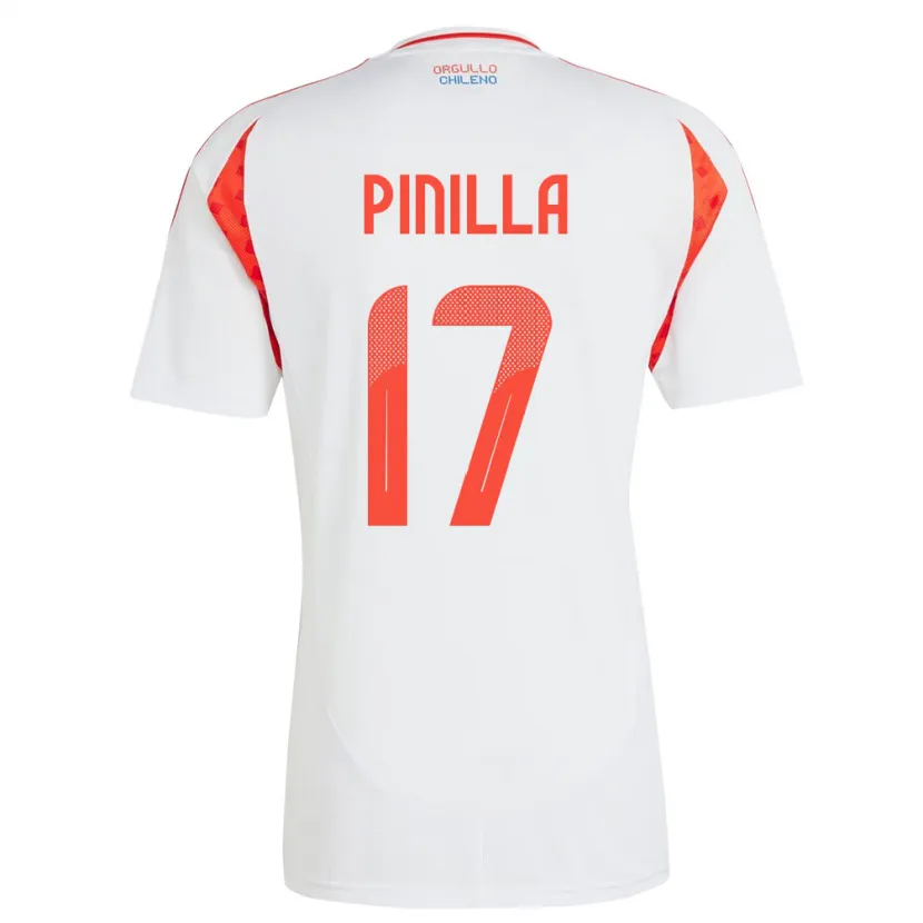 Danxen Män Chile Fernanda Pinilla #17 Vit Bortatröja Matchtröjor 24-26 Tröjor T-Tröja