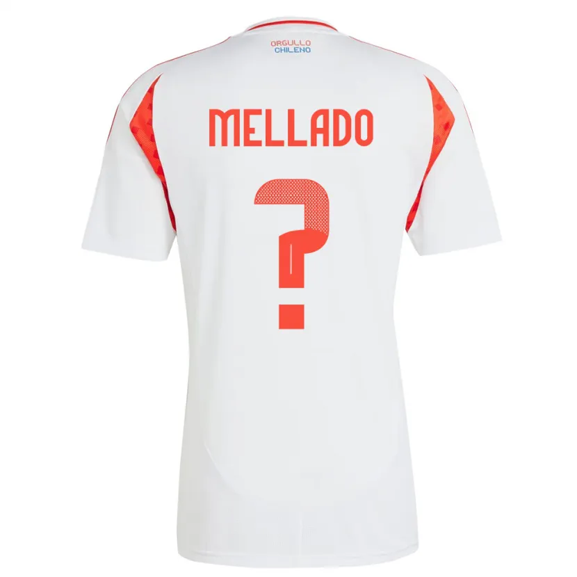 Danxen Män Chile Catalina Mellado #0 Vit Bortatröja Matchtröjor 24-26 Tröjor T-Tröja