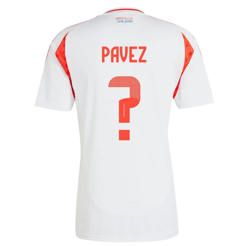 Danxen Män Chile Camila Pavez #0 Vit Bortatröja Matchtröjor 24-26 Tröjor T-Tröja