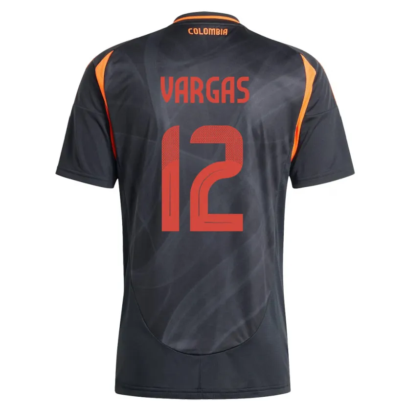 Danxen Män Colombia Camilo Vargas #12 Svart Bortatröja Matchtröjor 24-26 Tröjor T-Tröja