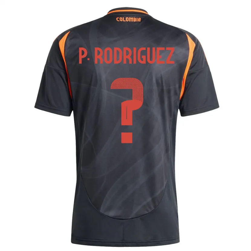 Danxen Män Colombia Pedro Rodríguez #0 Svart Bortatröja Matchtröjor 24-26 Tröjor T-Tröja
