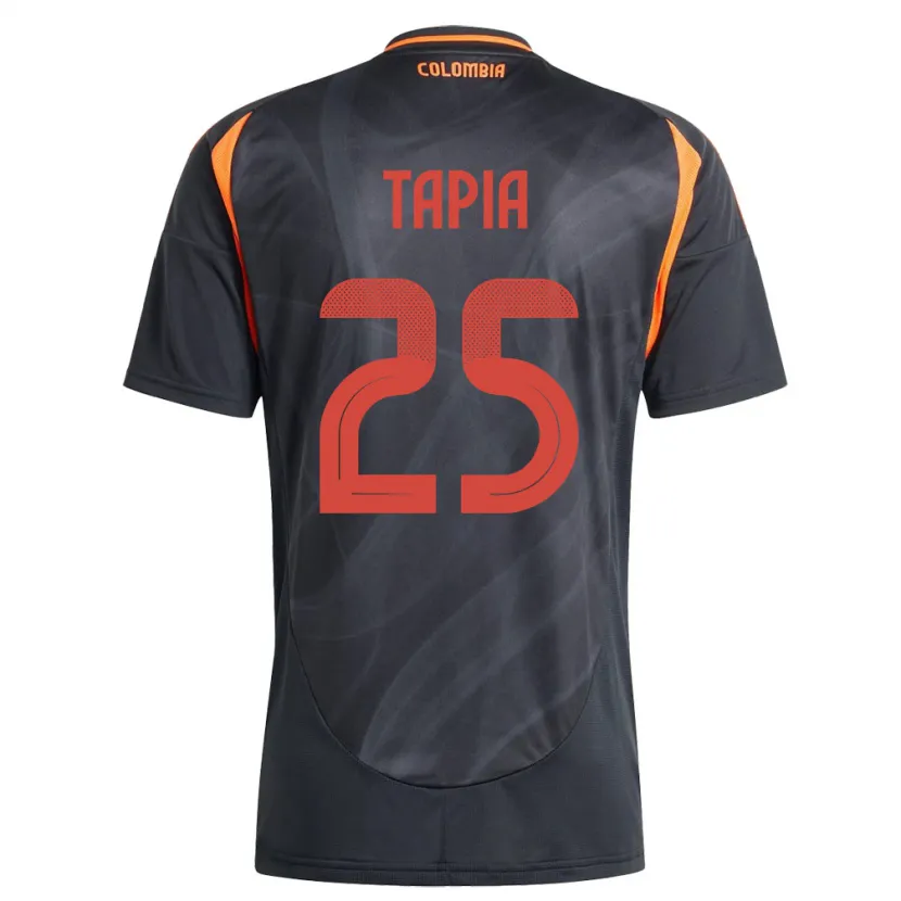 Danxen Män Colombia Katherine Tapia #25 Svart Bortatröja Matchtröjor 24-26 Tröjor T-Tröja