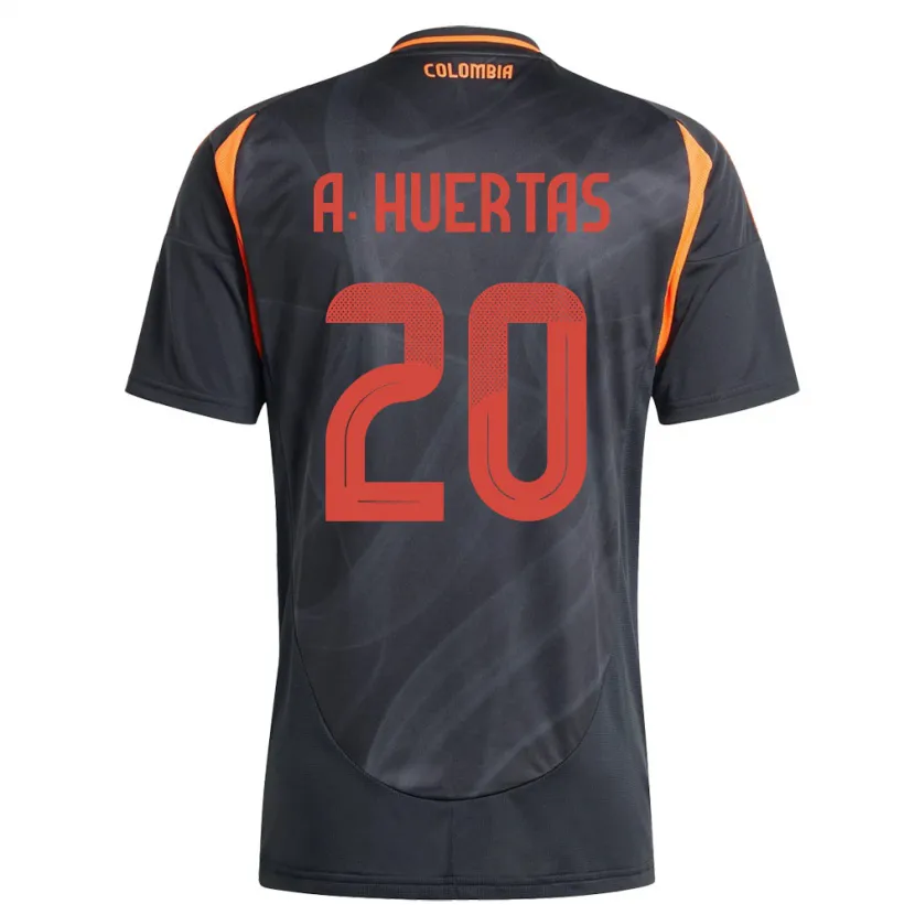 Danxen Män Colombia Ana Huertas #20 Svart Bortatröja Matchtröjor 24-26 Tröjor T-Tröja
