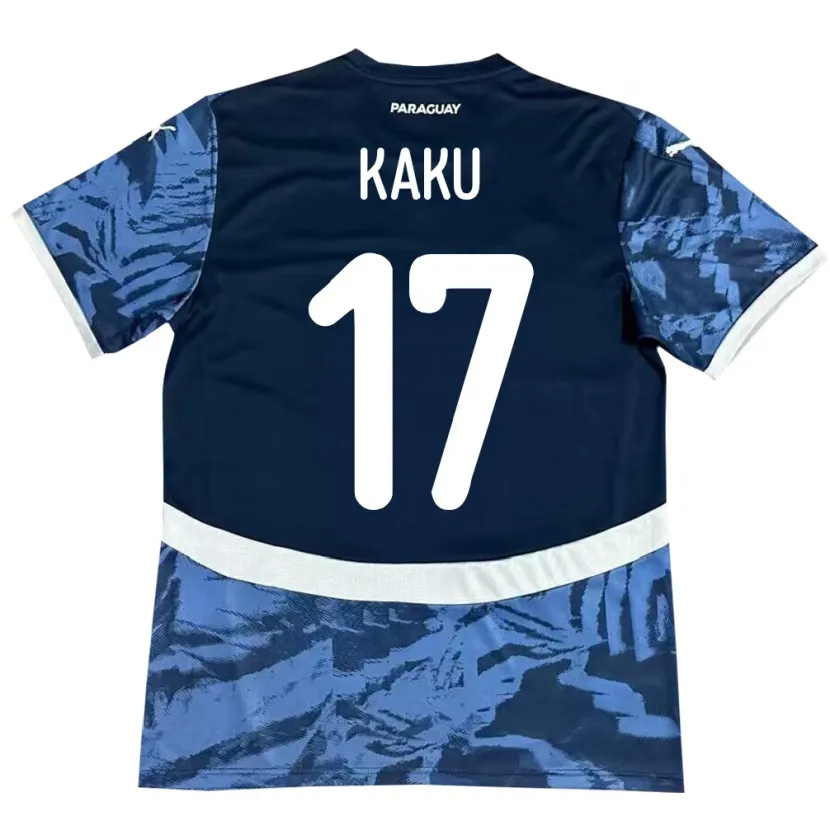 Danxen Män Paraguay Kaku #17 Blå Bortatröja Matchtröjor 24-26 Tröjor T-Tröja
