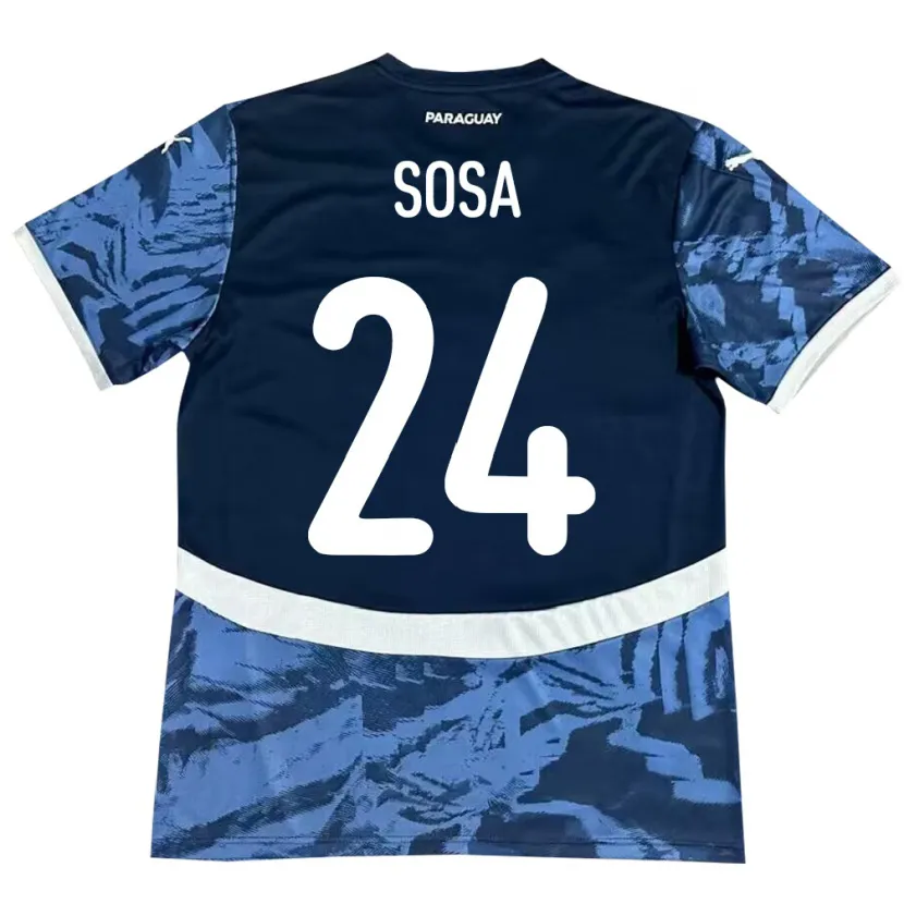 Danxen Män Paraguay Ramón Sosa #24 Blå Bortatröja Matchtröjor 24-26 Tröjor T-Tröja