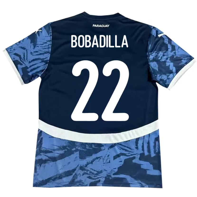 Danxen Män Paraguay Dylan Bobadilla #22 Blå Bortatröja Matchtröjor 24-26 Tröjor T-Tröja