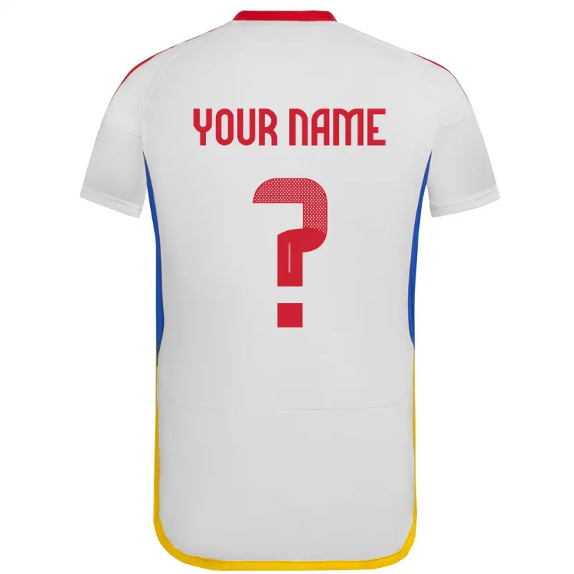Danxen Män Venezuela Ditt Namn #0 Vit Bortatröja Matchtröjor 24-26 Tröjor T-Tröja