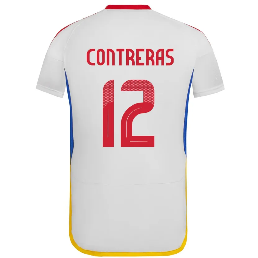 Danxen Män Venezuela José Contreras #12 Vit Bortatröja Matchtröjor 24-26 Tröjor T-Tröja