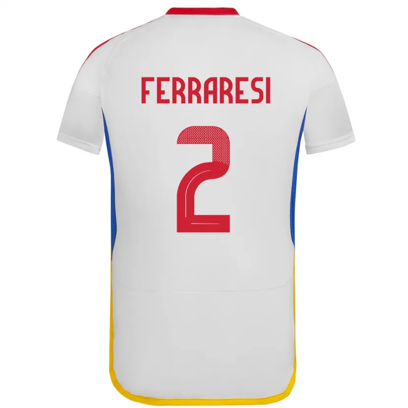 Danxen Män Venezuela Nahuel Ferraresi #2 Vit Bortatröja Matchtröjor 24-26 Tröjor T-Tröja