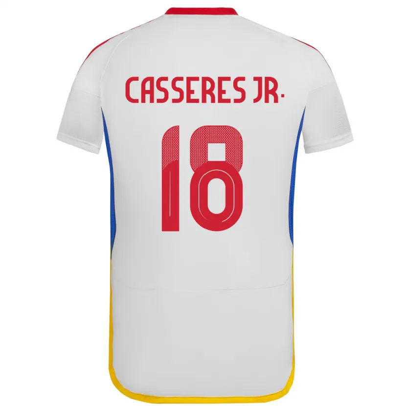 Danxen Män Venezuela Cristian Cásseres Jr. #18 Vit Bortatröja Matchtröjor 24-26 Tröjor T-Tröja