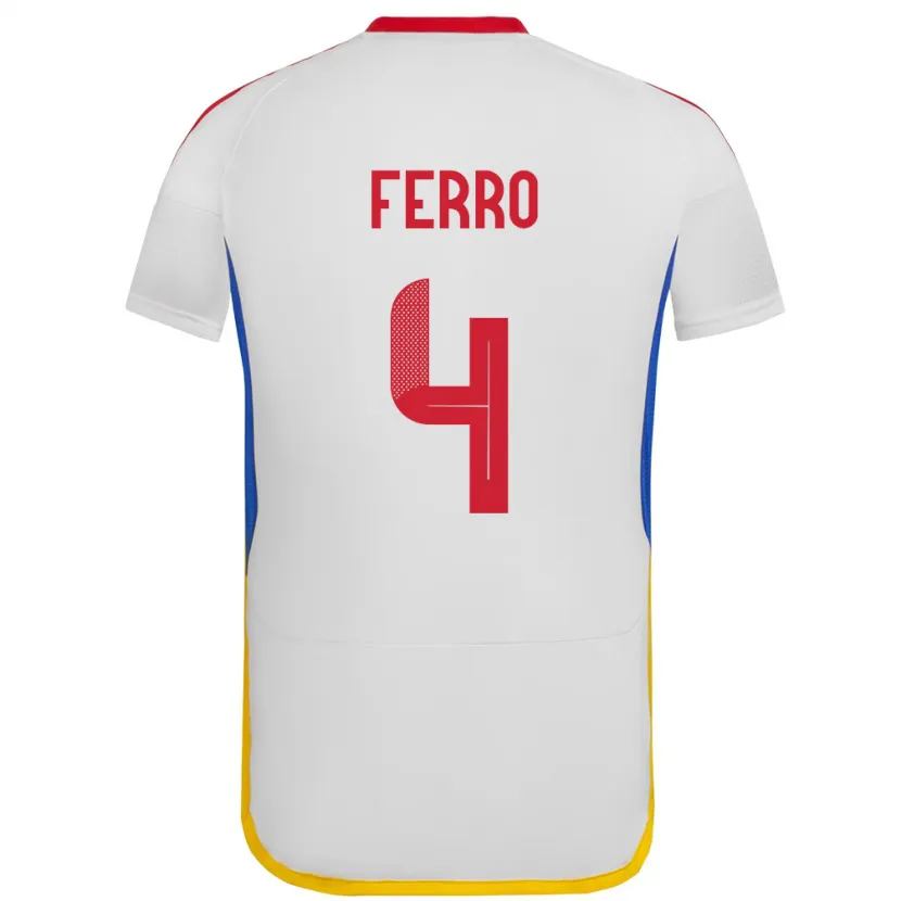 Danxen Män Venezuela Andrés Ferro #4 Vit Bortatröja Matchtröjor 24-26 Tröjor T-Tröja