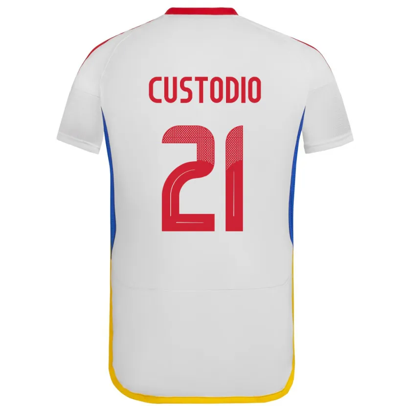 Danxen Män Venezuela Alex Custodio #21 Vit Bortatröja Matchtröjor 24-26 Tröjor T-Tröja