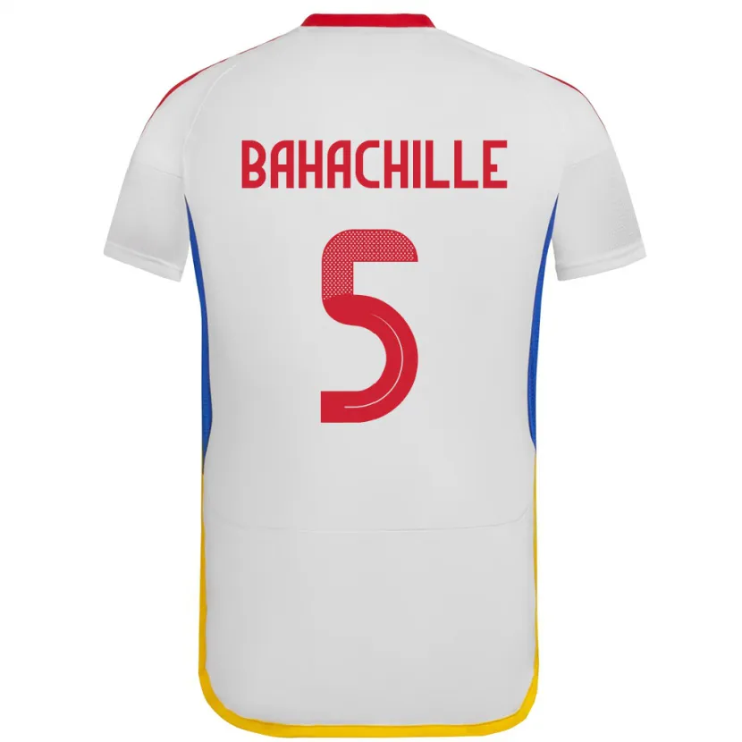 Danxen Män Venezuela Abraham Bahachille #5 Vit Bortatröja Matchtröjor 24-26 Tröjor T-Tröja