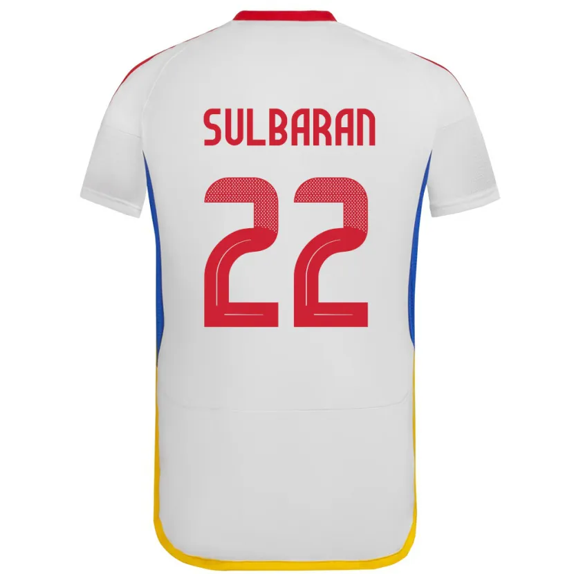 Danxen Män Venezuela Manuel Sulbarán #22 Vit Bortatröja Matchtröjor 24-26 Tröjor T-Tröja