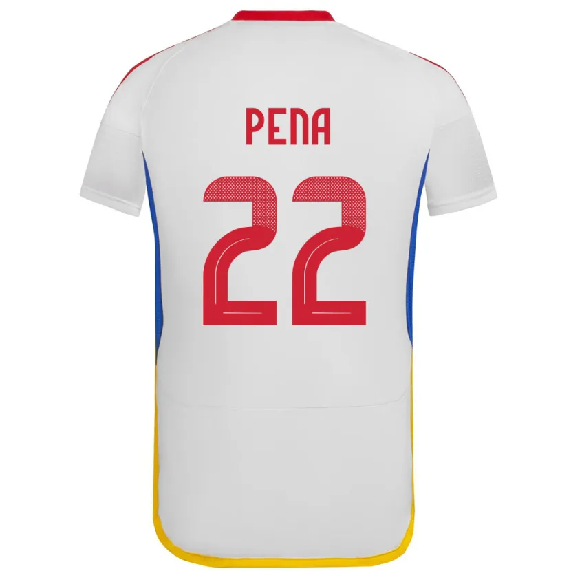 Danxen Män Venezuela Lewuis Peña #22 Vit Bortatröja Matchtröjor 24-26 Tröjor T-Tröja