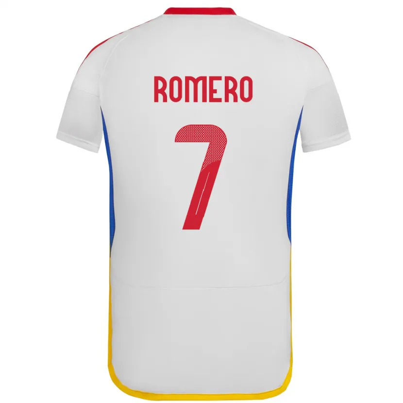 Danxen Män Venezuela Leenhan Romero #7 Vit Bortatröja Matchtröjor 24-26 Tröjor T-Tröja