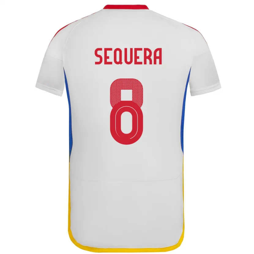 Danxen Män Venezuela Giovanny Sequera #8 Vit Bortatröja Matchtröjor 24-26 Tröjor T-Tröja