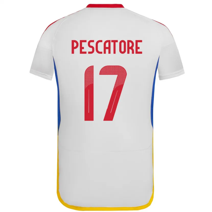 Danxen Män Venezuela Camila Pescatore #17 Vit Bortatröja Matchtröjor 24-26 Tröjor T-Tröja