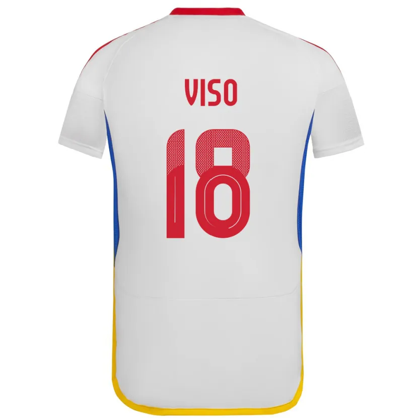 Danxen Män Venezuela Ysaura Viso #18 Vit Bortatröja Matchtröjor 24-26 Tröjor T-Tröja