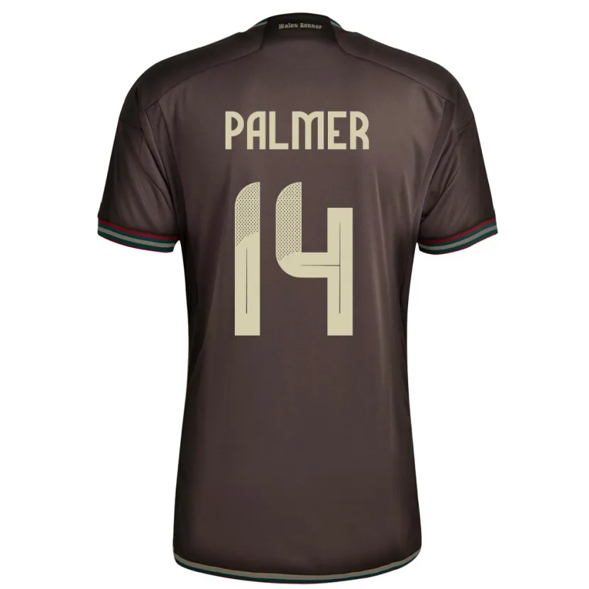 Danxen Män Jamaica Kasey Palmer #14 Nattbrun Bortatröja Matchtröjor 24-26 Tröjor T-Tröja