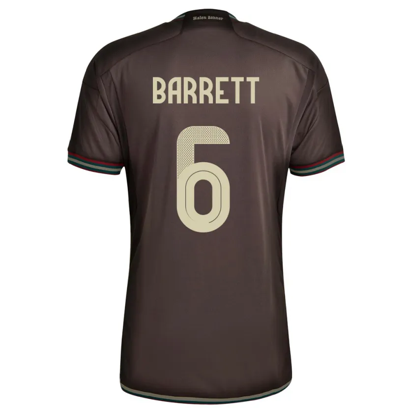 Danxen Män Jamaica Ronaldo Barrett #6 Nattbrun Bortatröja Matchtröjor 24-26 Tröjor T-Tröja