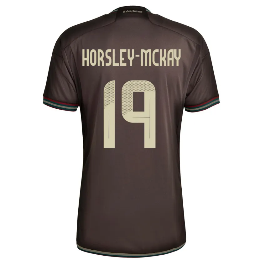 Danxen Män Jamaica Kyron Horsley-Mckay #19 Nattbrun Bortatröja Matchtröjor 24-26 Tröjor T-Tröja