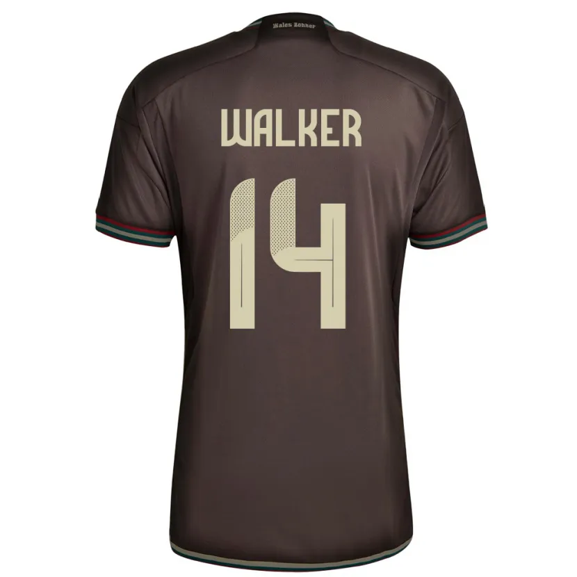 Danxen Män Jamaica Ricshya Walker #14 Nattbrun Bortatröja Matchtröjor 24-26 Tröjor T-Tröja