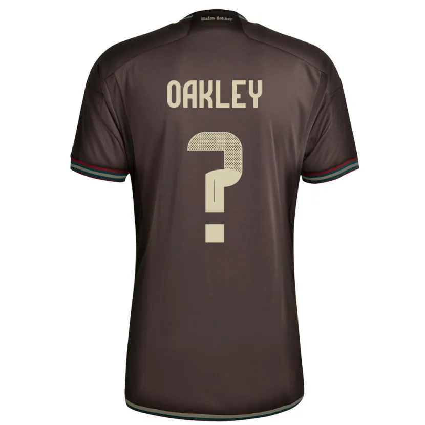 Danxen Män Jamaica Katie Oakley #0 Nattbrun Bortatröja Matchtröjor 24-26 Tröjor T-Tröja