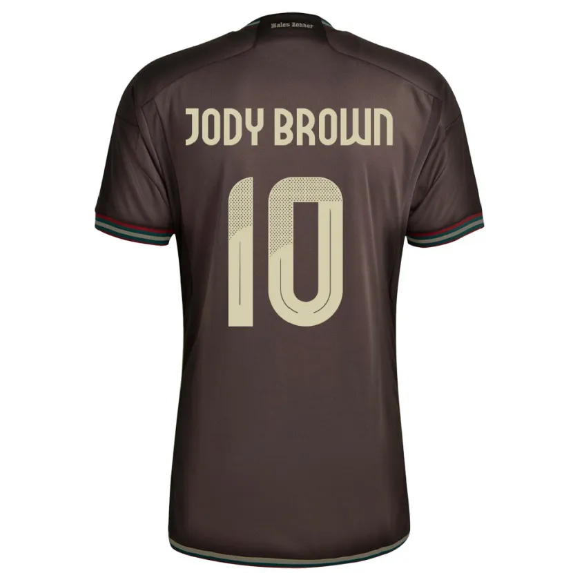 Danxen Män Jamaica Jody Brown #10 Nattbrun Bortatröja Matchtröjor 24-26 Tröjor T-Tröja
