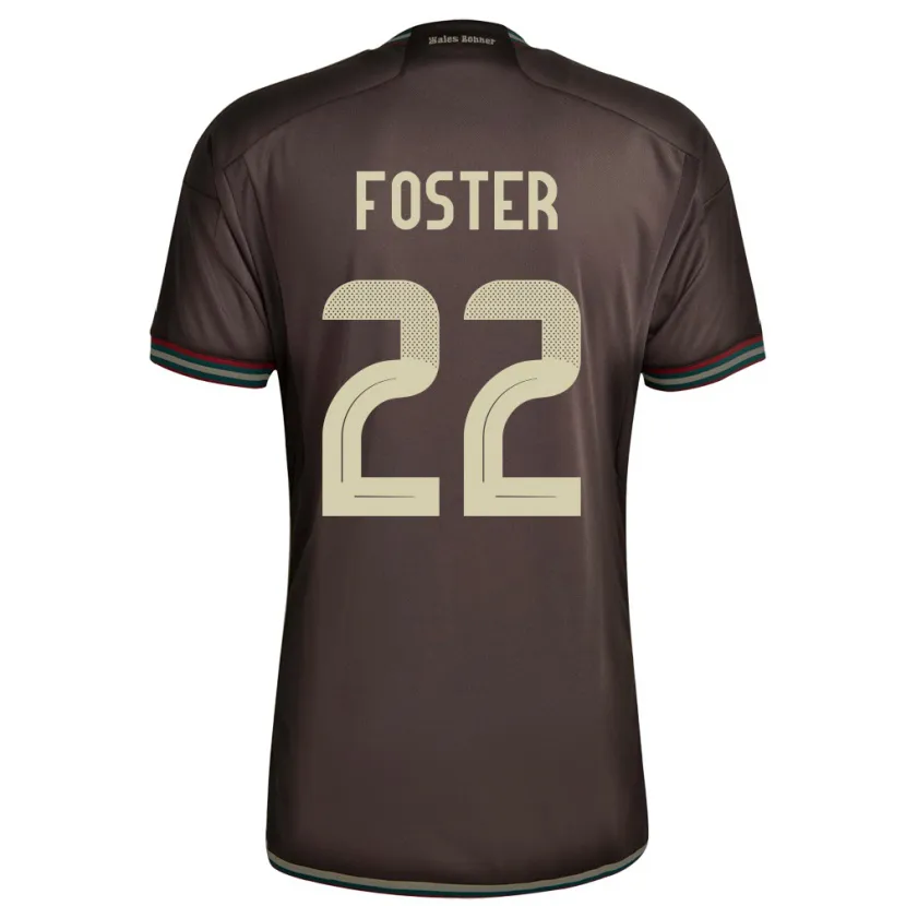 Danxen Män Jamaica Shanise Foster #22 Nattbrun Bortatröja Matchtröjor 24-26 Tröjor T-Tröja