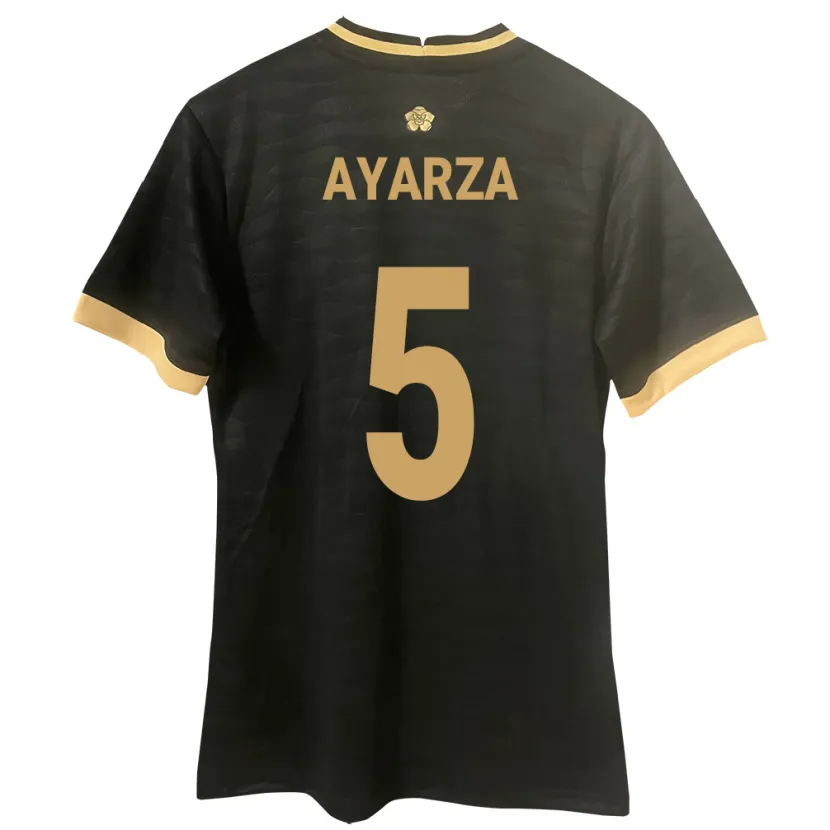 Danxen Män Panama Abdiel Ayarza #5 Svart Bortatröja Matchtröjor 24-26 Tröjor T-Tröja