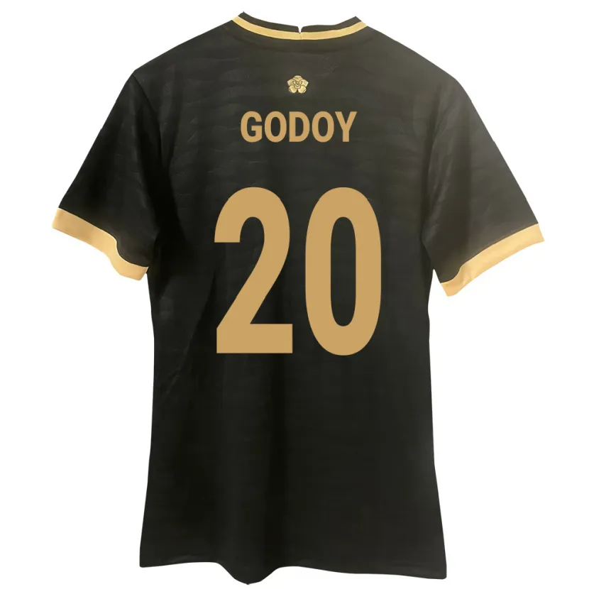 Danxen Män Panama Aníbal Godoy #20 Svart Bortatröja Matchtröjor 24-26 Tröjor T-Tröja