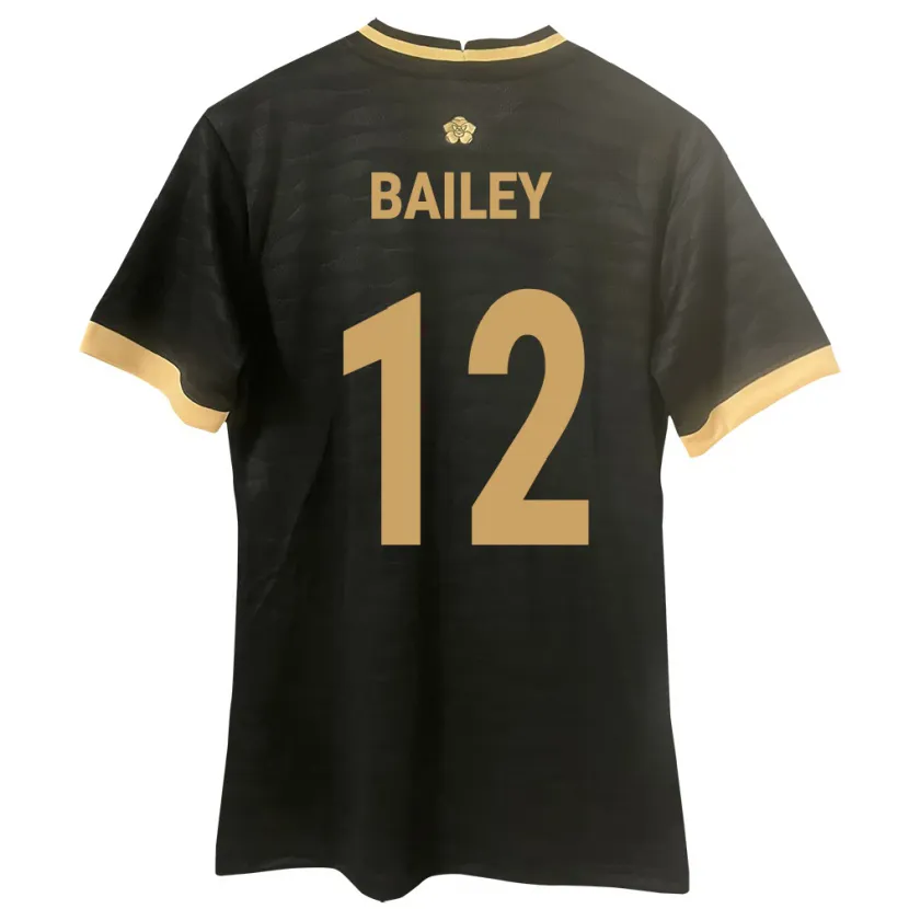 Danxen Män Panama Yenith Bailey #12 Svart Bortatröja Matchtröjor 24-26 Tröjor T-Tröja