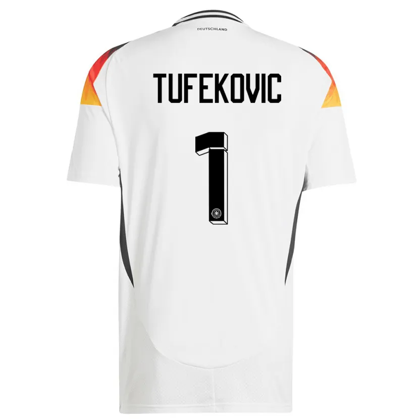 Danxen Kvinnor Tyskland Martina Tufekovic #1 Vit Hemmatröja Matchtröjor 24-26 Tröjor T-Tröja
