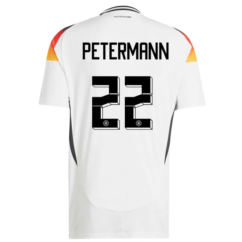 Danxen Kvinnor Tyskland Lena Petermann #22 Vit Hemmatröja Matchtröjor 24-26 Tröjor T-Tröja