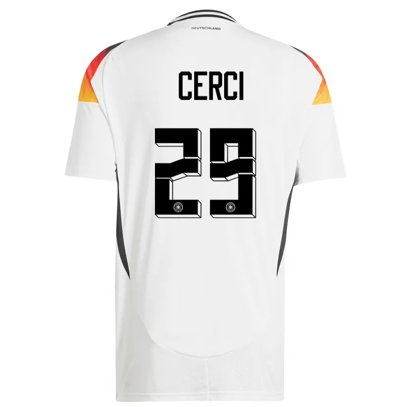 Danxen Kvinnor Tyskland Selina Cerci #29 Vit Hemmatröja Matchtröjor 24-26 Tröjor T-Tröja
