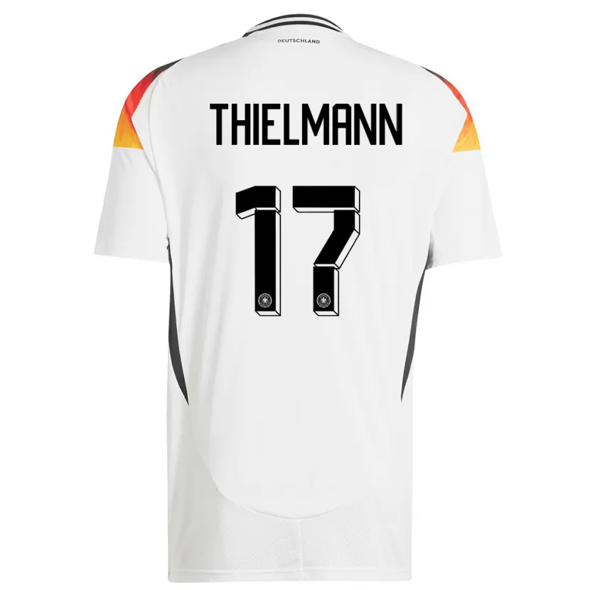 Danxen Kvinnor Tyskland Jan Thielmann #17 Vit Hemmatröja Matchtröjor 24-26 Tröjor T-Tröja
