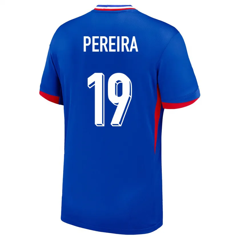 Danxen Kvinnor Frankrike Brayann Pereira #19 Blå Hemmatröja Matchtröjor 24-26 Tröjor T-Tröja