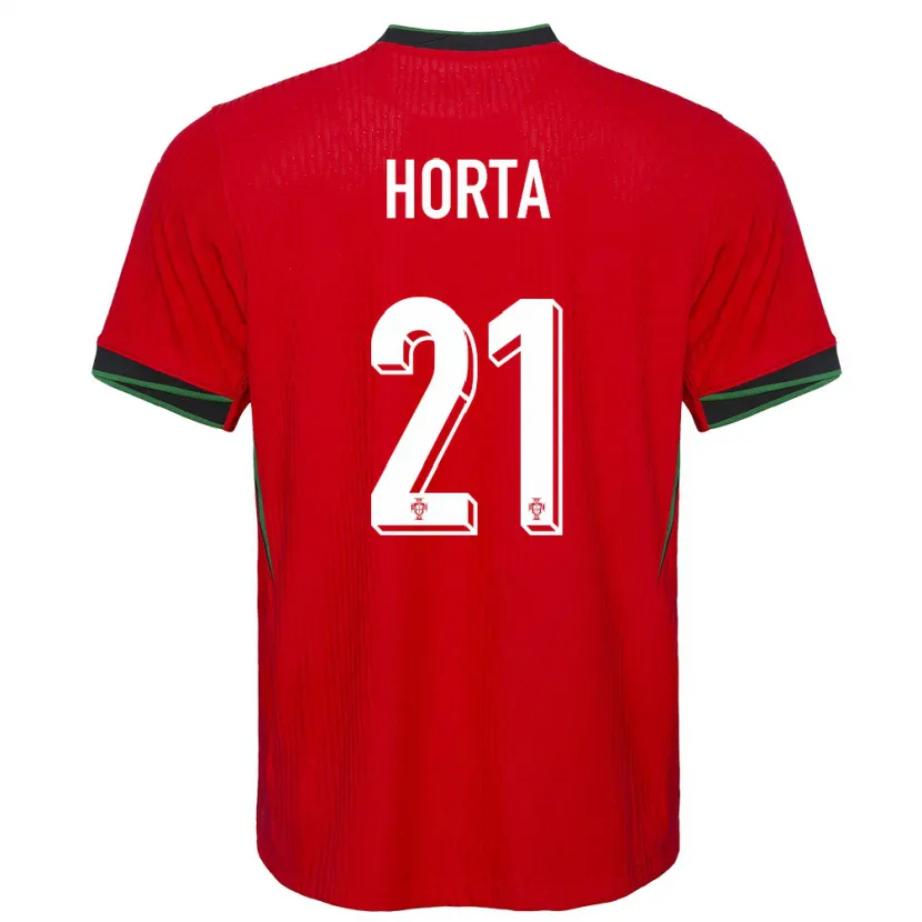 Danxen Kvinnor Portugal Ricardo Horta #21 Röd Hemmatröja Matchtröjor 24-26 Tröjor T-Tröja