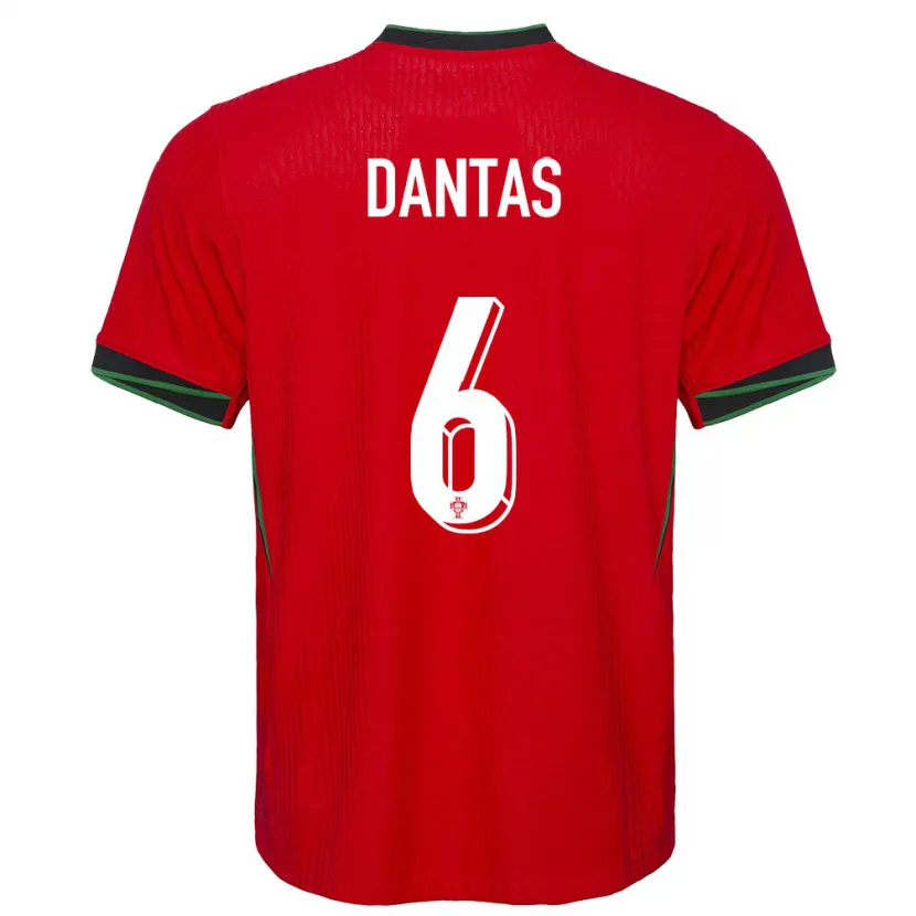 Danxen Kvinnor Portugal Tiago Dantas #6 Röd Hemmatröja Matchtröjor 24-26 Tröjor T-Tröja