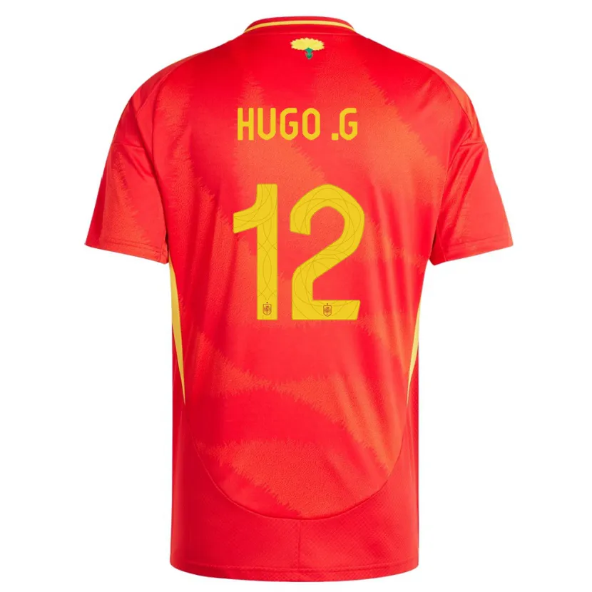 Danxen Kvinnor Spanien Hugo Guillamon #12 Röd Hemmatröja Matchtröjor 24-26 Tröjor T-Tröja