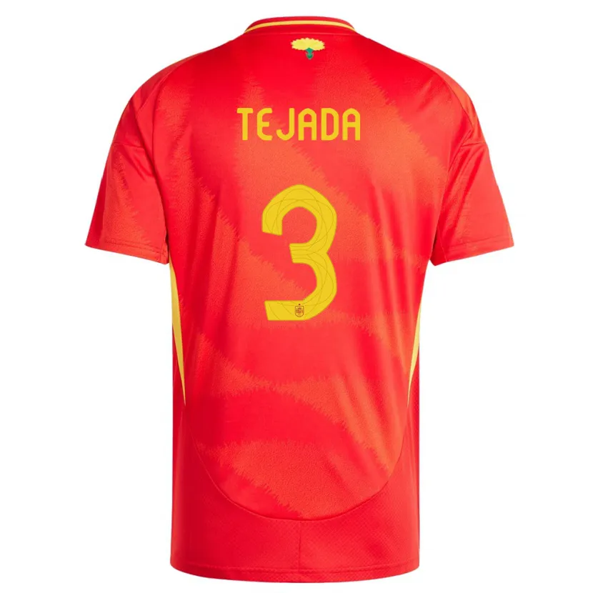 Danxen Kvinnor Spanien Ana Tejada #3 Röd Hemmatröja Matchtröjor 24-26 Tröjor T-Tröja